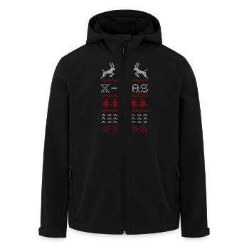 X-mas ugly sweater design for green - Recycelte Männer Softshell-Jacke von Stanley/Stella - Schwarz - Vorne - AI Model Male 185 light (185cm)