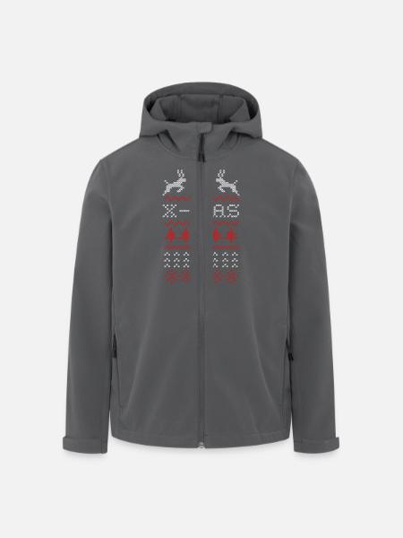 X-mas ugly sweater design for green - Men’s Recycled Softshell Jacket by Stanley/Stella - black