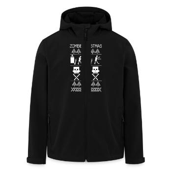 pull noel zombiechristmas - Men’s Recycled Softshell Jacket by Stanley/Stella - black - Front - AI Model Male 185 light (185cm)