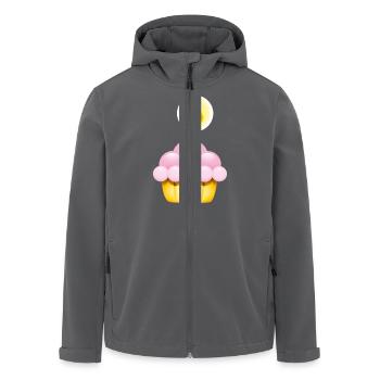 Smiley Cupcake Candle - Men’s Recycled Softshell Jacket by Stanley/Stella - anthracite - Front - AI Model Male 185 light (185cm)