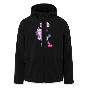 Einhorn Flamingo gemacht - Recycelte Männer Softshell-Jacke von Stanley/Stella - Schwarz - Vorne - AI Model Male 185 light (185cm)