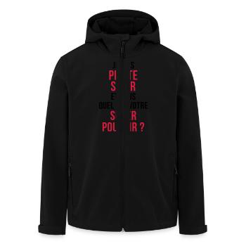 Soeur Soeurette Frère Naissance Bébé Sœur - Veste softshell homme en polyester recyclé Stanley/Stella - noir - Devant - AI Model Male 185 light (185cm)