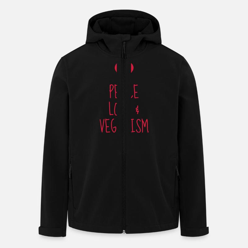 végétarien / végétarienne / végétarisme / vegan - Veste softshell homme en polyester recyclé Stanley/Stella - noir
