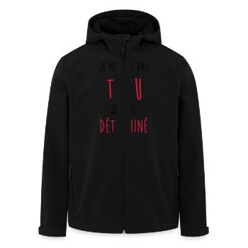 Je ne suis pas têtu... Humour Déterminé Caractère - Veste softshell homme en polyester recyclé Stanley/Stella - noir - Devant - AI Model Male 185 light (185cm)