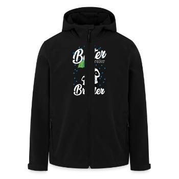 Bester großer Bruder Panda Geschwister Jungs - Recycelte Männer Softshell-Jacke von Stanley/Stella - Schwarz - Vorne - AI Model Male 185 light (185cm)