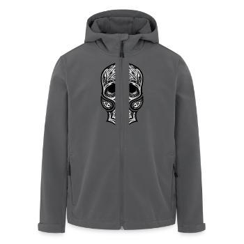 Skull tribal head - Édition limitée - Veste softshell homme en polyester recyclé Stanley/Stella - noir - Devant - AI Model Male 185 light (185cm)