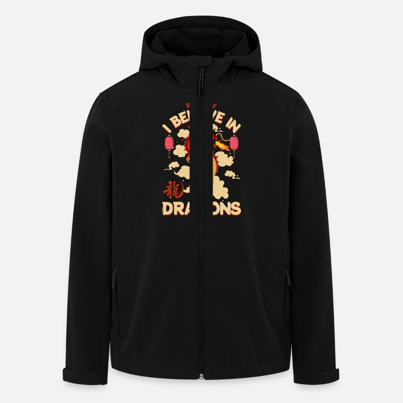 Believe in dragons - Men’s Recycled Softshell Jacket by Stanley/Stella - black