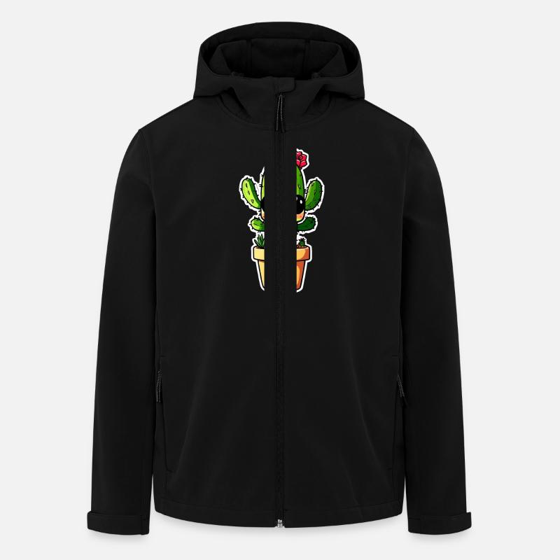 Cute Kawaii Cactus - Men’s Recycled Softshell Jacket by Stanley/Stella - black