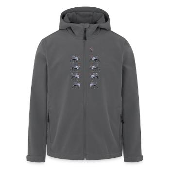 Frosty Reindeer Collection for Winters - Men’s Recycled Softshell Jacket by Stanley/Stella - black - Front - AI Model Male 185 light (185cm)