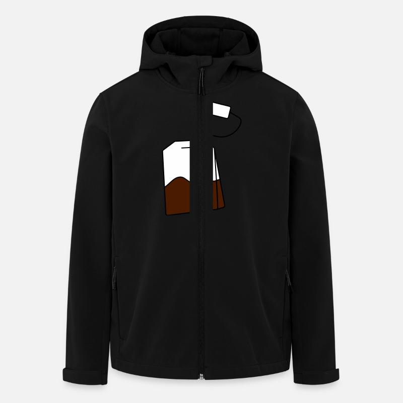 Sachet de thé - Veste softshell homme en polyester recyclé Stanley/Stella - noir