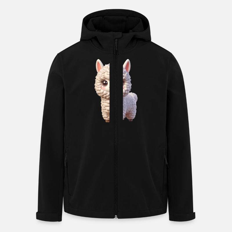 Alpaka 3 - Recycelte Männer Softshell-Jacke von Stanley/Stella - Schwarz