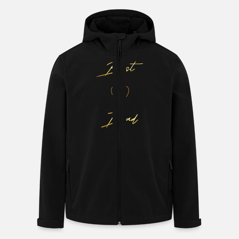 Best Dad gold Design - Men’s Recycled Softshell Jacket by Stanley/Stella - black