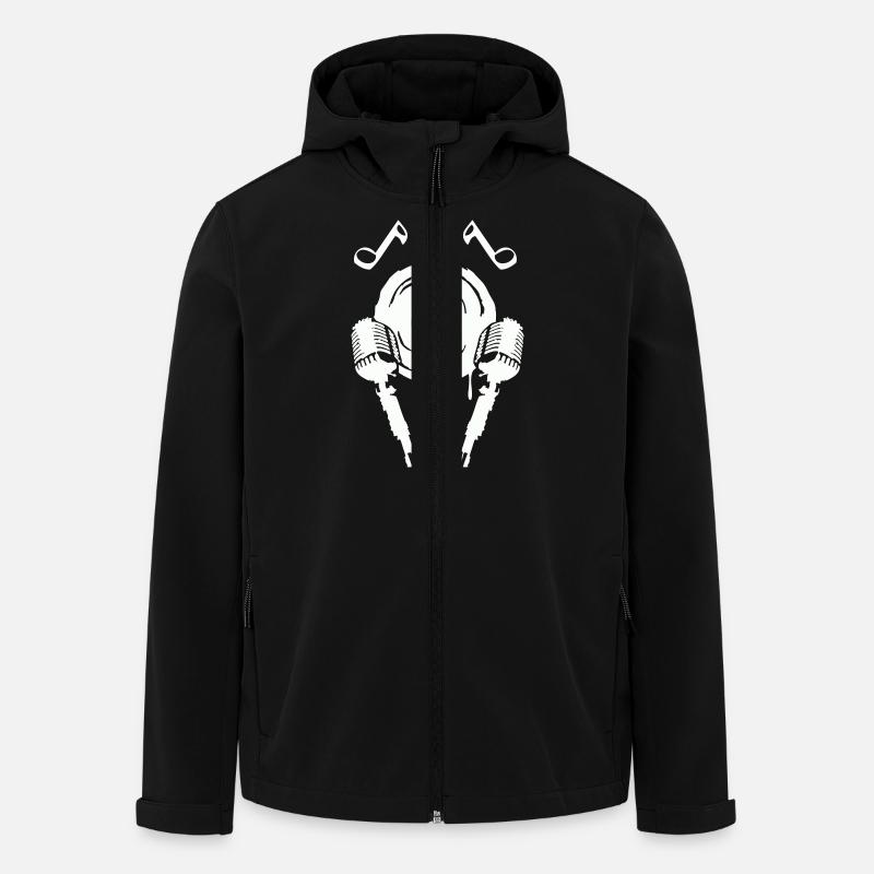 mic music symbol - Recycelte Männer Softshell-Jacke von Stanley/Stella - Schwarz