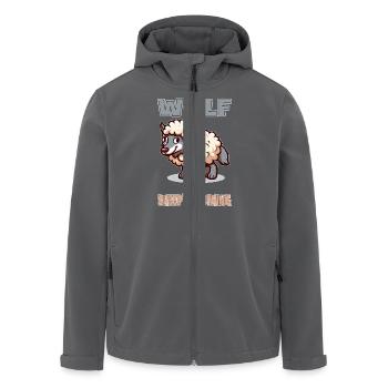 Wolf in Sheep's clothing - Men’s Recycled Softshell Jacket by Stanley/Stella - black - Front - AI Model Male 185 light (185cm)