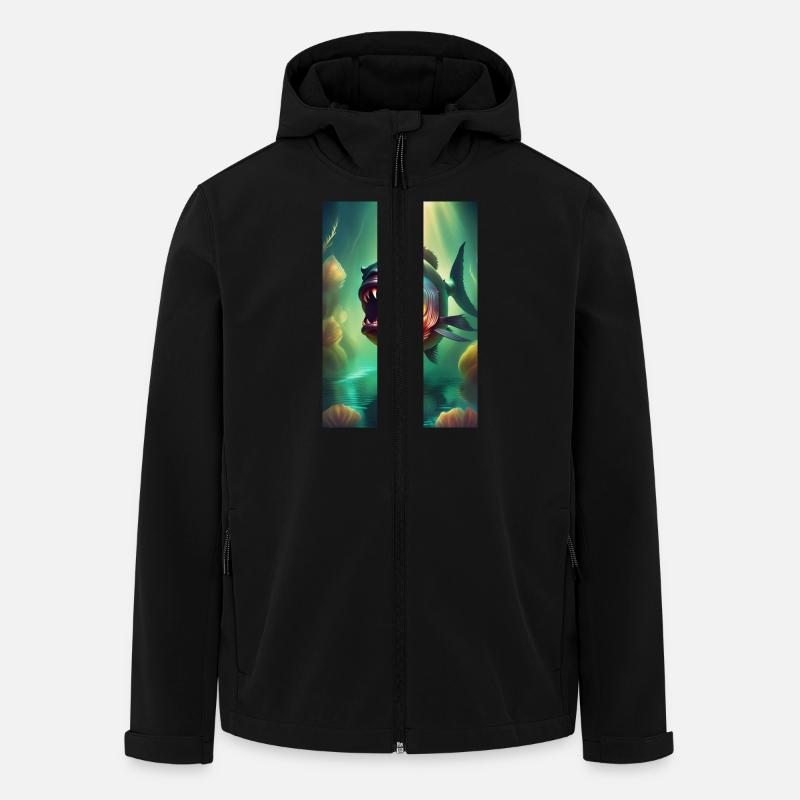 Abnormal monster fish - Men’s Recycled Softshell Jacket by Stanley/Stella - black