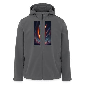 Météorite froide - Veste softshell homme en polyester recyclé Stanley/Stella - noir - Devant - AI Model Male 185 light (185cm)