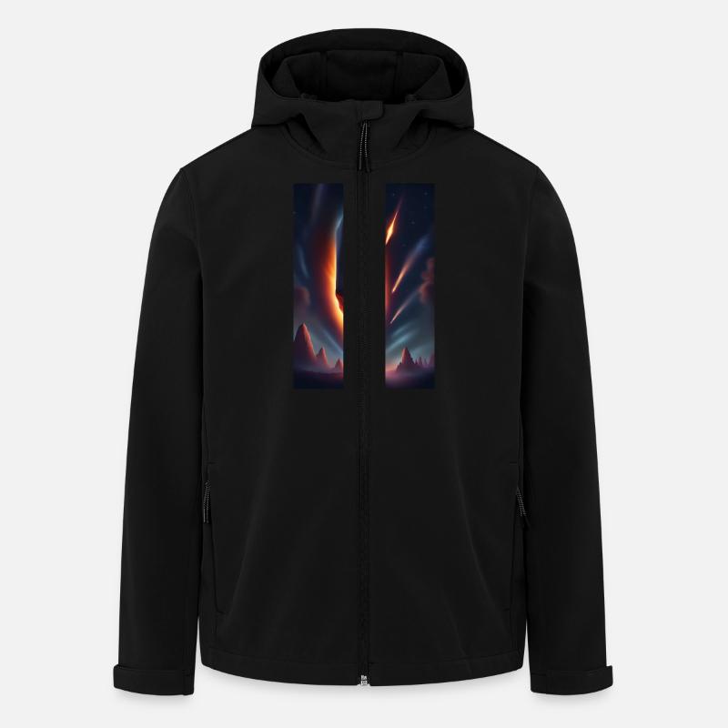 Cooler Meteorit - Recycelte Männer Softshell-Jacke von Stanley/Stella - Schwarz