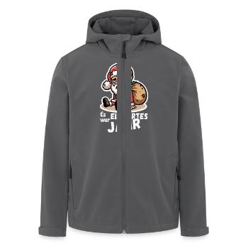Drôle de Père Noël Dire - Veste softshell homme en polyester recyclé Stanley/Stella - charbon - Devant - AI Model Male 185 light (185cm)