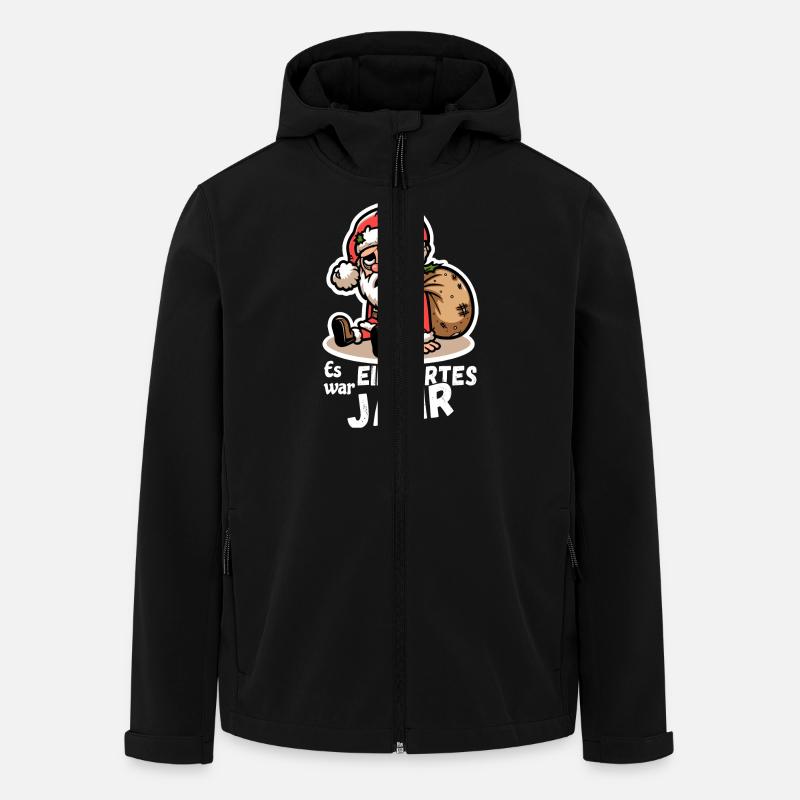 Funny Santa Claus Saying - Men’s Recycled Softshell Jacket by Stanley/Stella - black