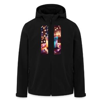 Super süße Weihnachtsgeschenkbox - Recycelte Männer Softshell-Jacke von Stanley/Stella - Schwarz - Vorne - AI Model Male 185 light (185cm)