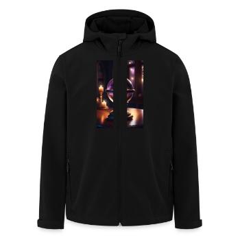 Magic crystal ball - Men’s Recycled Softshell Jacket by Stanley/Stella - black - Front - AI Model Male 185 light (185cm)
