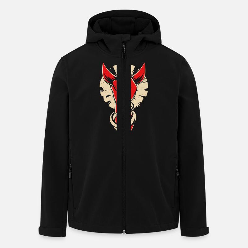 Main de cornes de diable - Veste softshell homme en polyester recyclé Stanley/Stella - noir