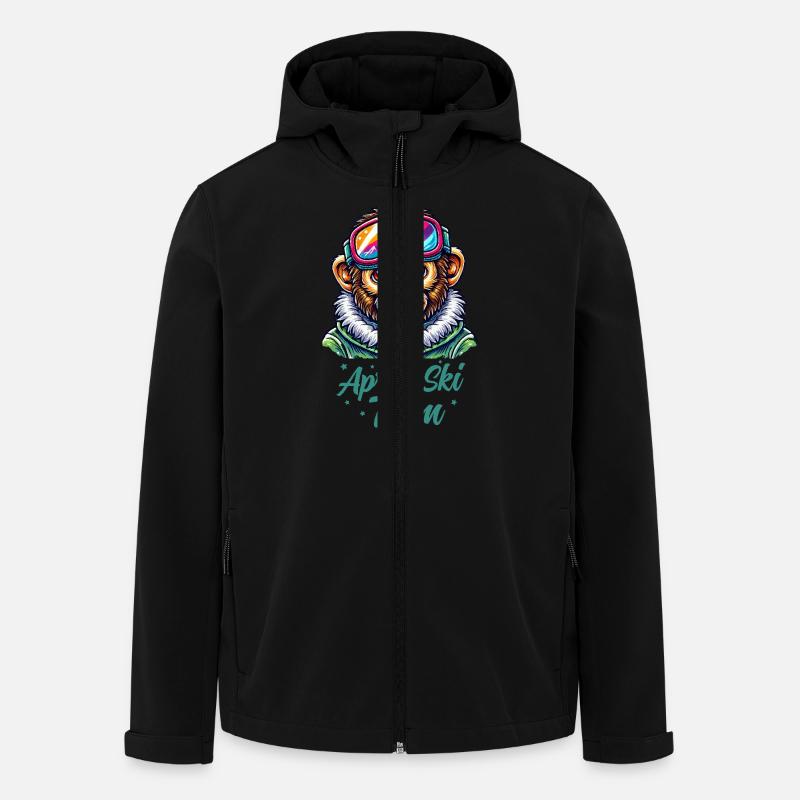 Lunettes de ski Monkey - Veste softshell homme en polyester recyclé Stanley/Stella - noir