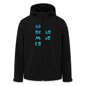 An Schas muas i - Recycelte Männer Softshell-Jacke von Stanley/Stella - Schwarz - Vorne - AI Model Male 185 light (185cm)