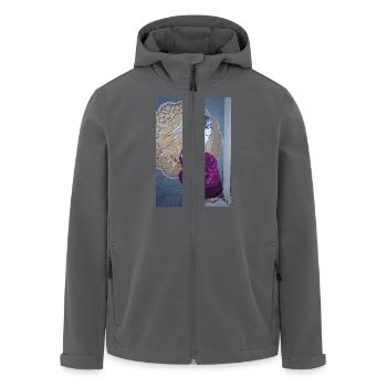 Streetart - Recycelte Männer Softshell-Jacke von Stanley/Stella - Schwarz - Vorne - AI Model Male 185 light (185cm)
