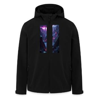 Une ville dans la vallée cyberpunk - Veste softshell homme en polyester recyclé Stanley/Stella - noir - Devant - AI Model Male 185 light (185cm)