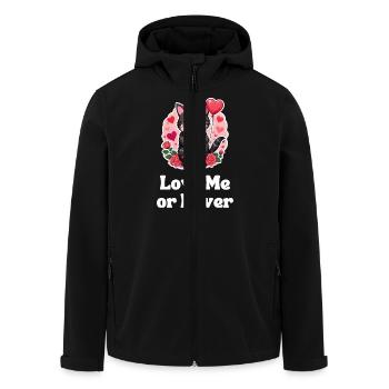 Love Me or Never - Men’s Recycled Softshell Jacket by Stanley/Stella - black - Front - AI Model Male 185 light (185cm)