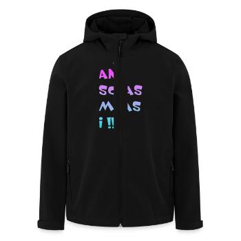 v - Recycelte Männer Softshell-Jacke von Stanley/Stella - Schwarz - Vorne - AI Model Male 185 light (185cm)