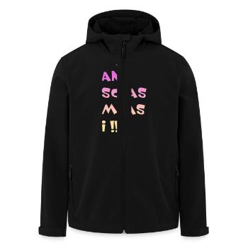 An Schas muas i - Recycelte Männer Softshell-Jacke von Stanley/Stella - Schwarz - Vorne - AI Model Male 185 light (185cm)