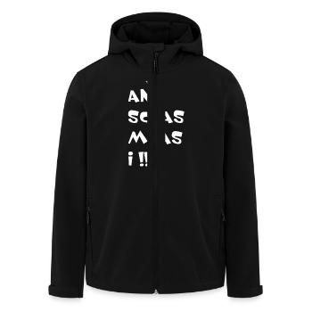 An Schas muas i - Recycelte Männer Softshell-Jacke von Stanley/Stella - Schwarz - Vorne - AI Model Male 185 light (185cm)