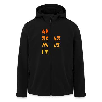 An Schas muas i - Recycelte Männer Softshell-Jacke von Stanley/Stella - Schwarz - Vorne - AI Model Male 185 light (185cm)