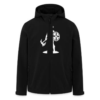 Viking Warrior - Men’s Recycled Softshell Jacket by Stanley/Stella - black - Front - AI Model Male 185 light (185cm)