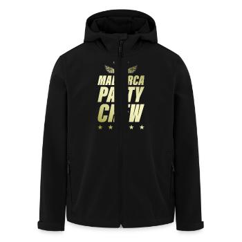 Mallorca Party Crew Gold - Recycelte Männer Softshell-Jacke von Stanley/Stella - Schwarz - Vorne - AI Model Male 185 light (185cm)