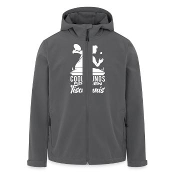 Coole Jungs spielen Tischtennis lustiges Ping Pong - Recycelte Männer Softshell-Jacke von Stanley/Stella - Schwarz - Vorne - AI Model Male 185 light (185cm)