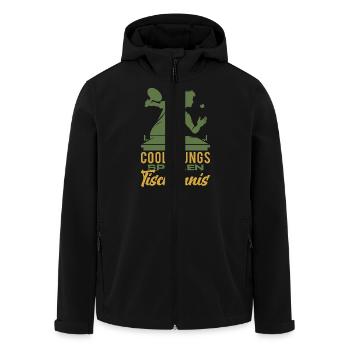 Ping Pong Spruch Geschenk Sport Geschenkidee - Recycelte Männer Softshell-Jacke von Stanley/Stella - Schwarz - Vorne - AI Model Male 185 light (185cm)