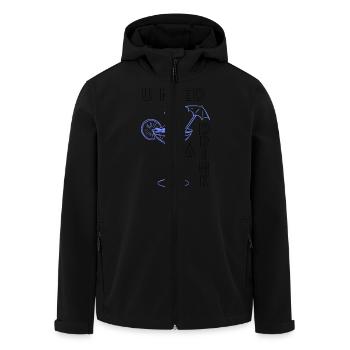 U need a drink - Men’s Recycled Softshell Jacket by Stanley/Stella - black - Front - AI Model Male 185 light (185cm)