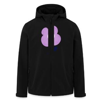 Lila Blume - Recycelte Männer Softshell-Jacke von Stanley/Stella - Schwarz - Vorne - AI Model Male 185 light (185cm)