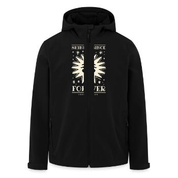 Shining since forever - Sonne - Sonnenschein - Men’s Recycled Softshell Jacket by Stanley/Stella - black - Front - AI Model Male 185 light (185cm)