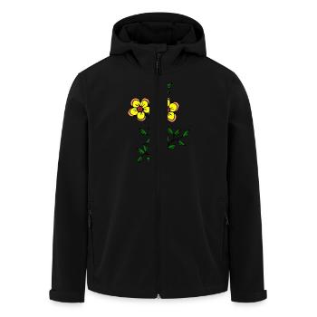 Fleur - Veste softshell homme en polyester recyclé Stanley/Stella - noir - Devant - AI Model Male 185 light (185cm)