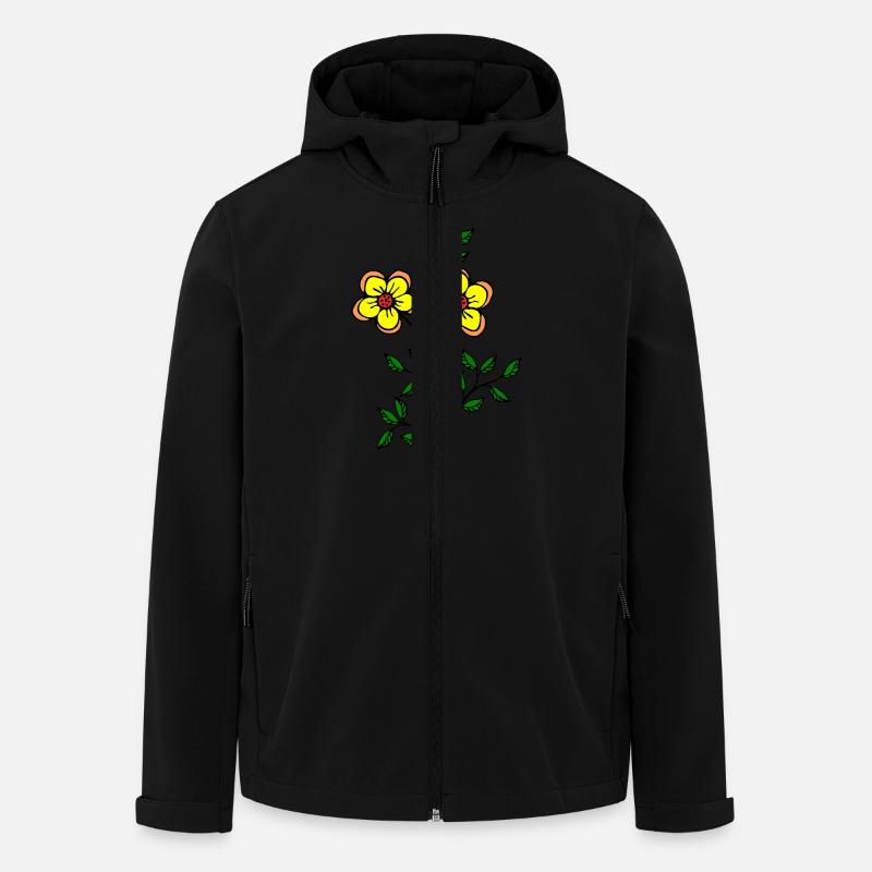 Fleur - Veste softshell homme en polyester recyclé Stanley/Stella - noir