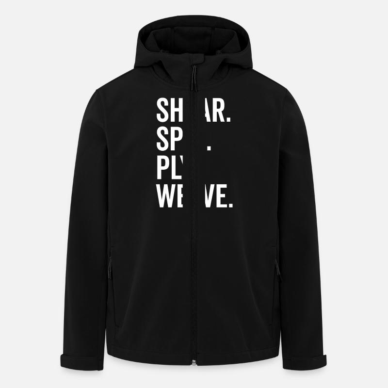 Shear Spin Ply Weave - Men’s Recycled Softshell Jacket by Stanley/Stella - black