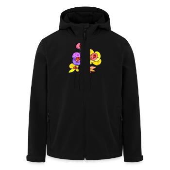 Blumen - Recycelte Männer Softshell-Jacke von Stanley/Stella - Schwarz - Vorne - AI Model Male 185 light (185cm)