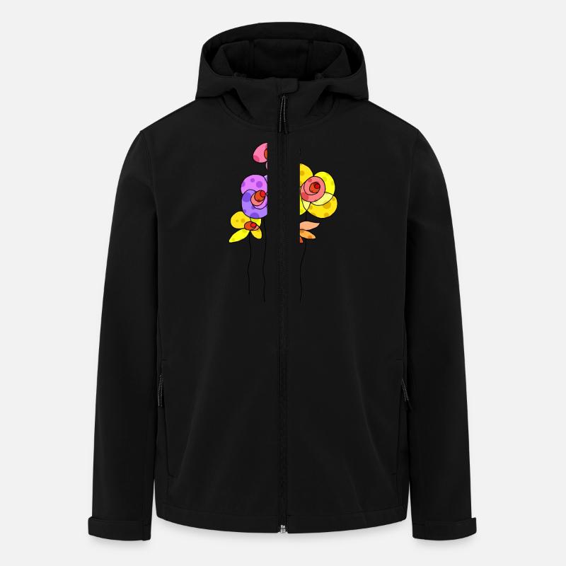 Flowers - Men’s Recycled Softshell Jacket by Stanley/Stella - black