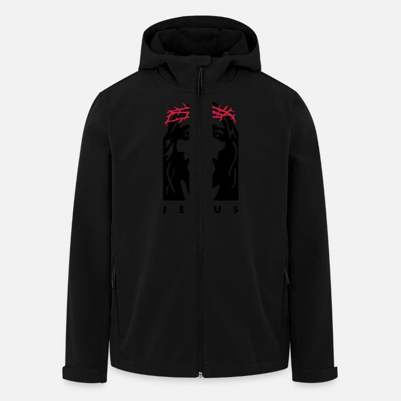 jesus - Recycelte Männer Softshell-Jacke von Stanley/Stella - Schwarz