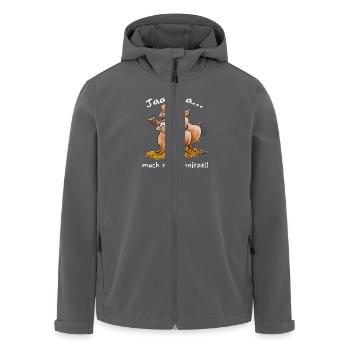 Ja, mach mir Schnitzel - Recycelte Männer Softshell-Jacke von Stanley/Stella - Schwarz - Vorne - AI Model Male 185 light (185cm)