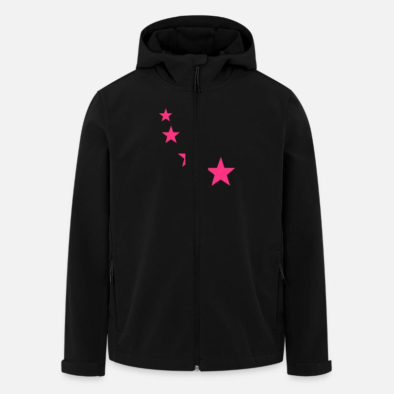 stars - Recycelte Männer Softshell-Jacke von Stanley/Stella - Schwarz
